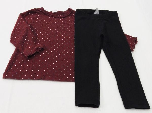 Langarmshirt mit Leggings Gr. 80 von H&M (2040)